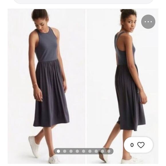 NWT Lou & Grey Mediamix Midi Racerback Dress Women Medium Ballet core minimalist - Picture 1 of 11